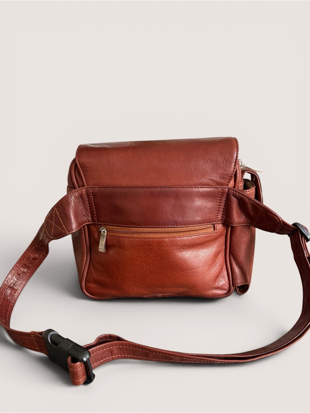 Leather Crossbody Sling Belt Bag in Brown - Picture 5 of 16